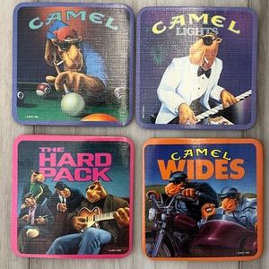Vintage Joe Camel Cigarette Coasters Four Pack